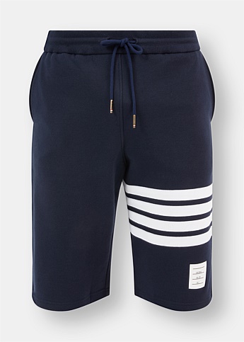 Navy 4-Bar Bermuda Shorts