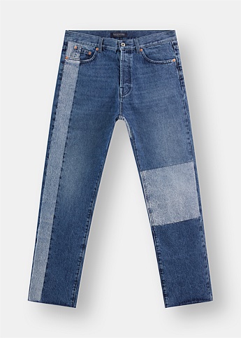 VLTN Uomo Patchwork 5 Pocket Jeans