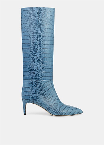 Blue Stiletto Heel Boot