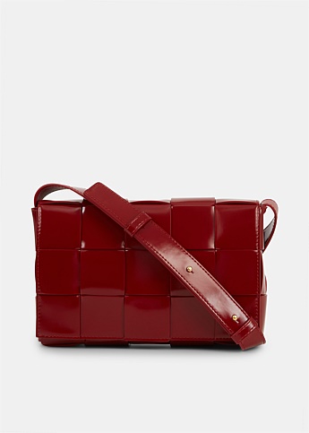 Red Patent Cassette Bag