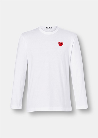 White Heart Logo Long Sleeve T-Shirt