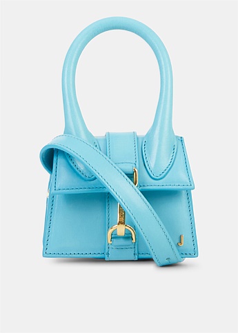 Le Chiquito Montagne Turquoise Mini Leather Bag
