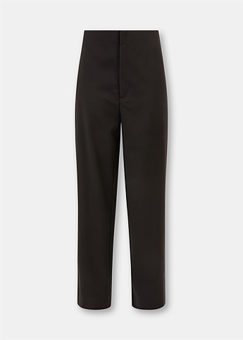 Ally Black Wool Tailored Trousers 