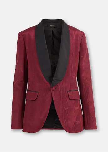 Moire Red Tux Blazer Jacket