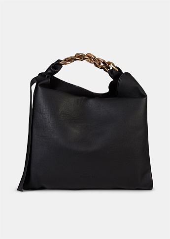 Black Large Chain Hobo Bag