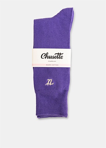 Purple Warm Cotton Socks
