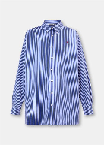 Blue Striped Initials Shirt