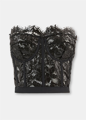 Lacquered Lace Bustier 