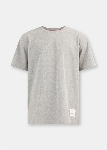 Grey Side Vent Relaxed Cotton T-Shirt