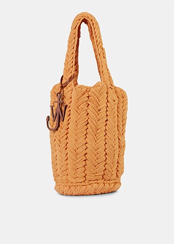 Orange Knitted Shopper Bag